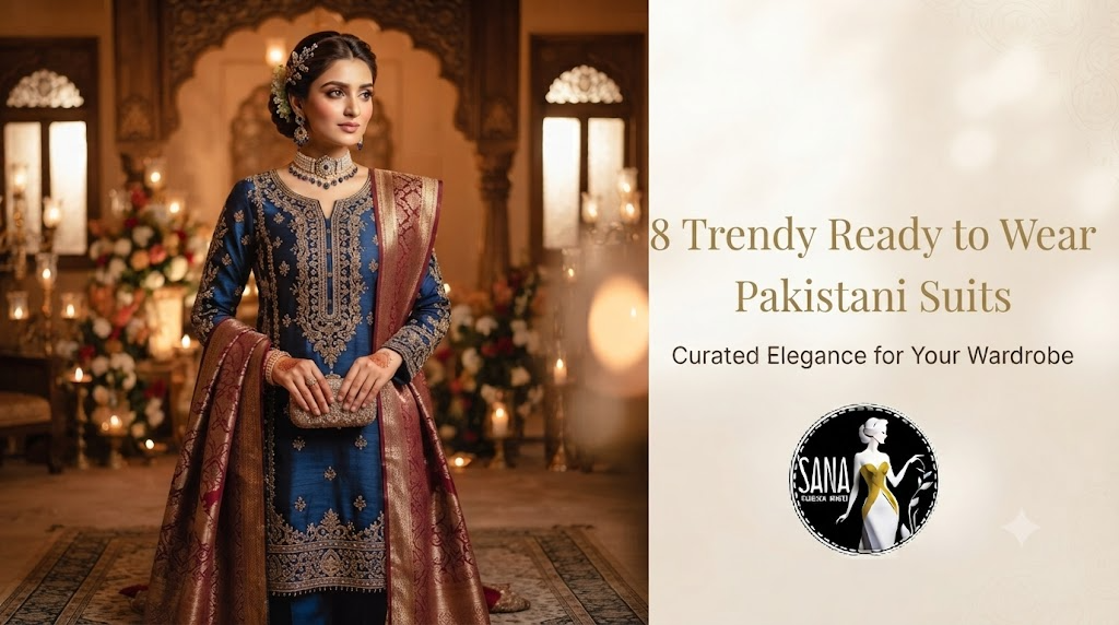 Ready to wear Pakistani suits online collection - Sana Fashion Studio