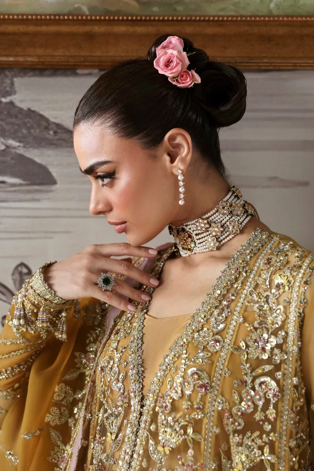 Top Lehenga yellow handmade