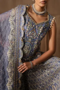 Pakistani sharara suit – full sharara flare and embroidery